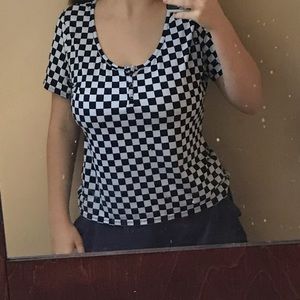 Rue 21 Black and White checkered pattern
